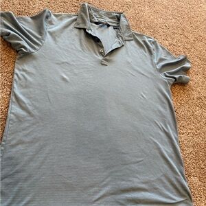 Travis Mathew Striped Blue Polo Shirt